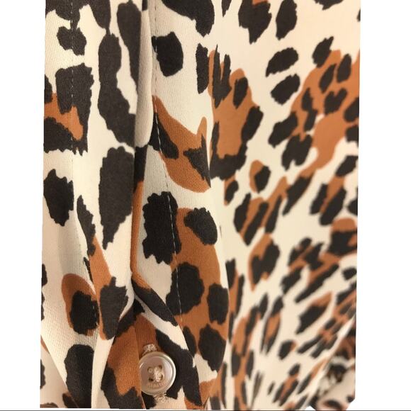 Aritzia BABATON Akira Blouse Sleeveless Top Leopard Print Sz S - Picture 9 of 11